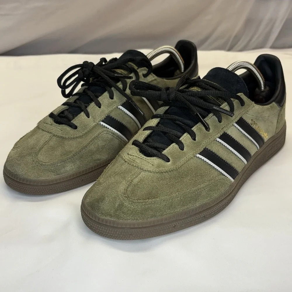 Adidas Handball Spezial Green Black Trainers Size UK 9.5 IG6183 Mens Focus Olive